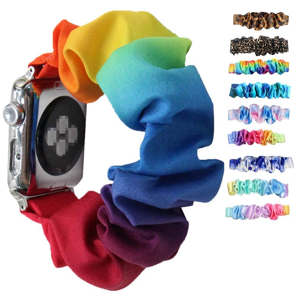 Scrunchie Elastic Watchband For Apple Watch Band Series 8 7 6 5 4 3 2 1 Se Ultra, Watch Band For Iwatch 49Mm 45Mm 42Mm 44Mm Stra