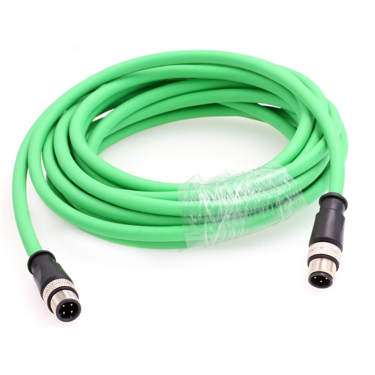 Hangton Ethernet Encoder Sensor Camera M12 4 Pin D Coded Male To M12 4 Pin D Coding Male Cable For Baumer Network Profinet Field