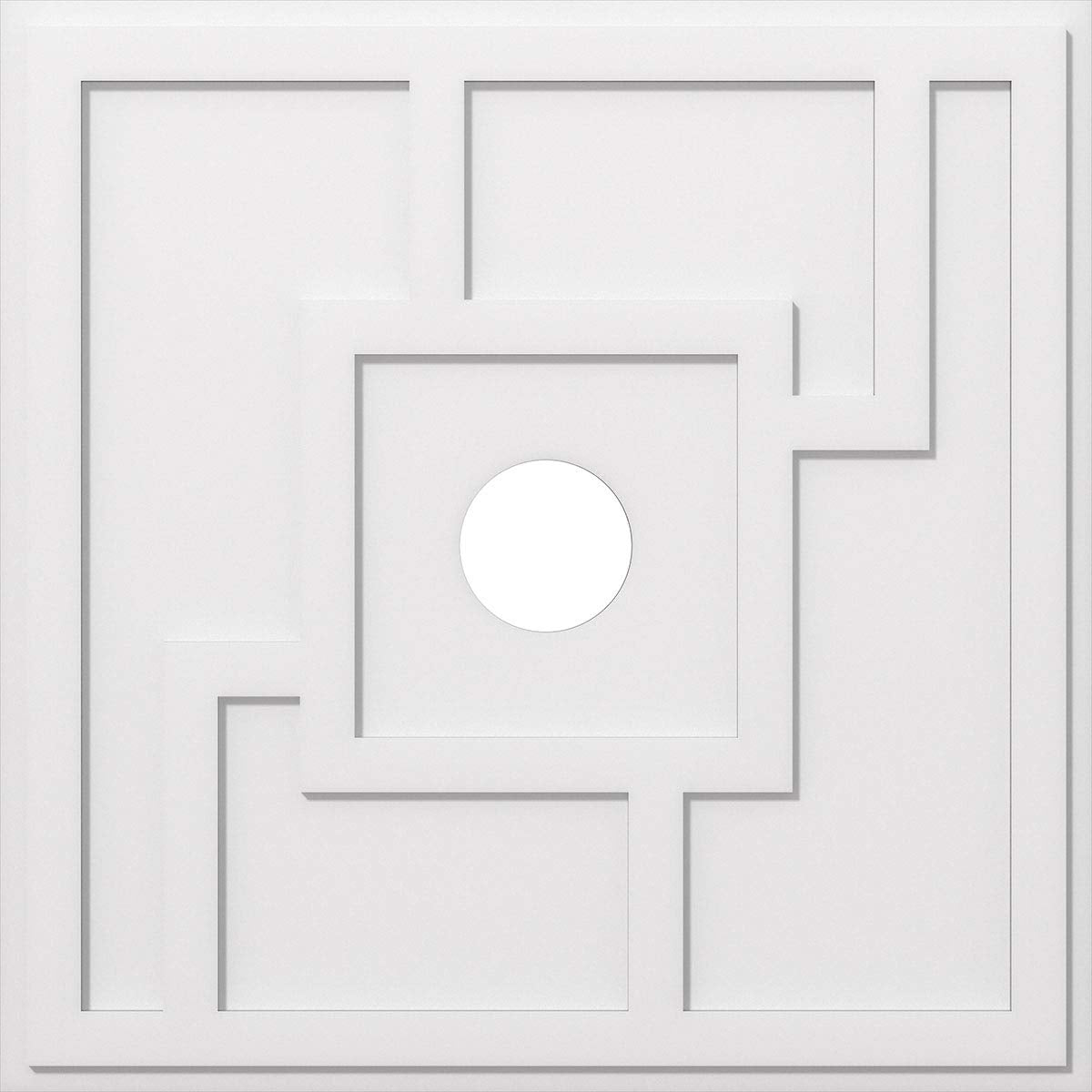 Ekena Millwork Cmp38Kx 06000 Knox Architectural Grade Pvc Contemporary Urethane Ceiling Medallions 38''Od X 6''Id X 13 1/4''C X