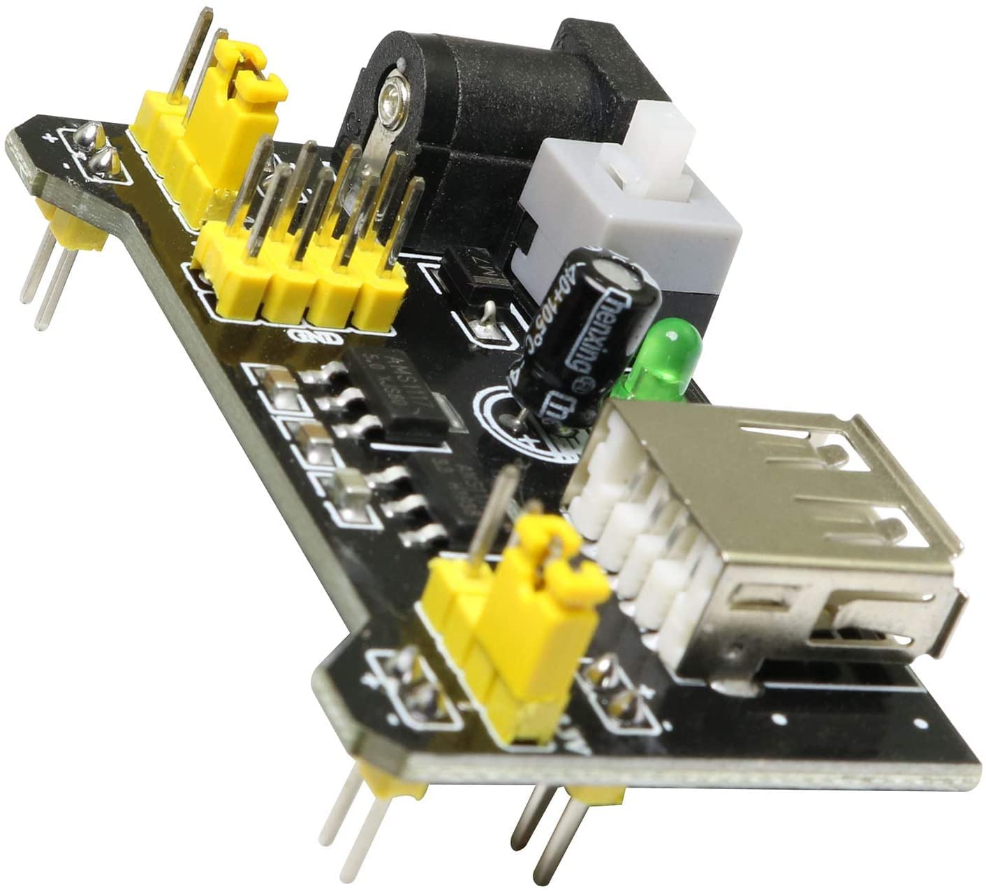 Sqxbk 1 Pack Mb102 Breadboard Power Supply Module And 9V Battery Clip With 2.1Mm X 5.5Mm Male Dc Plug Assortment Kit For Arduino