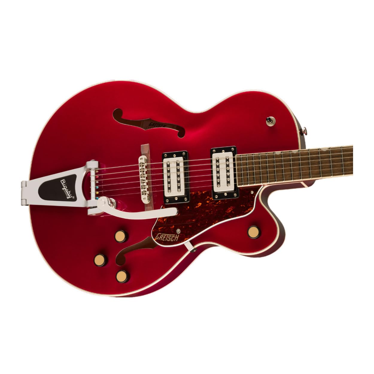 Gretsch G2420T Streamliner 6 String Right Handed Electric Guitar With Bigsby Tailpiece Arched Maple Hollow Body, All New Broadtr
