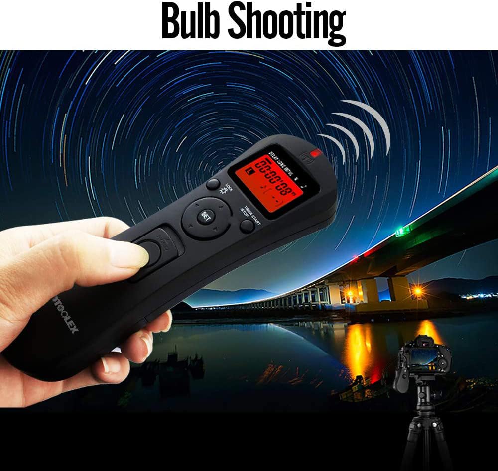 Photoolex Intervalometer Digital Camera Remote Shutter Release Controller Lcd Timer Control 2.4G Wireless For Canon Eos Rebel T6