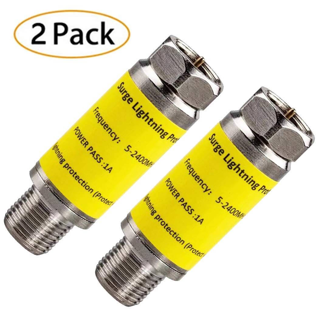Cable Protector For Tv   2Pcs Coaxial Surge Protector For Satellite Antenna Cable Tv