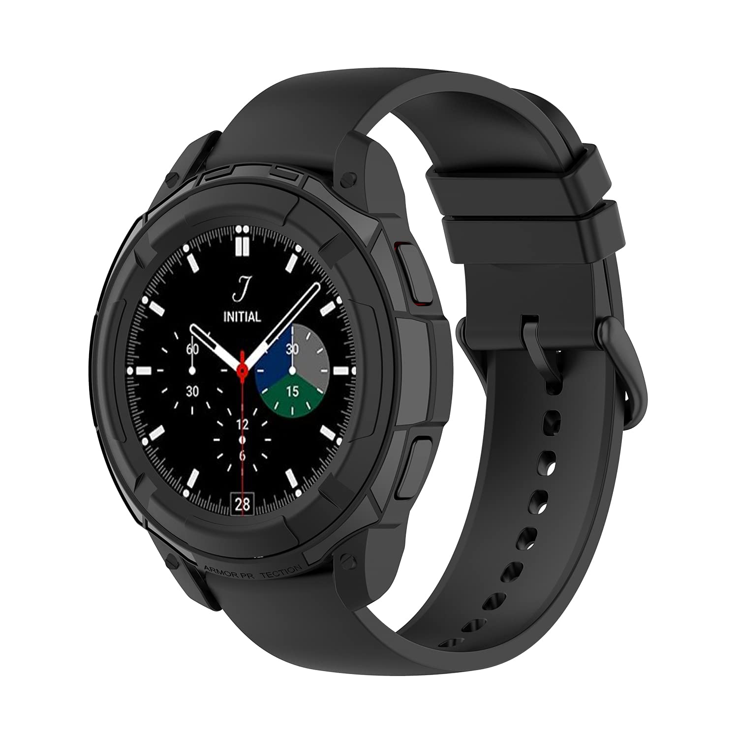 Case Compatible With Samsung Galaxy Watch 4 Classic 42Mm 46Mm Case Frame Pc Protective Cover With Rotatable Bezel Ring For Galax