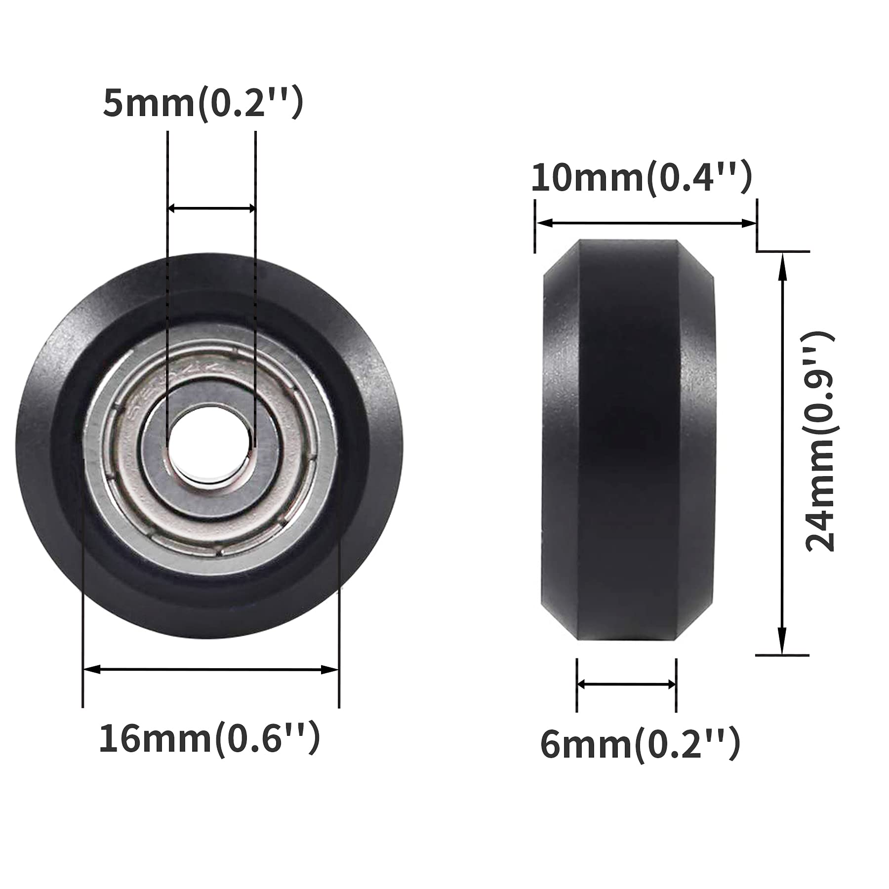 48 Pcs 3D Printer Pom Pulley Wheel Set With Pulley Bearing Included 16 Pcs Pom Wheel 16 Pcs Eccentric Spacer 16 Pcs Round Column