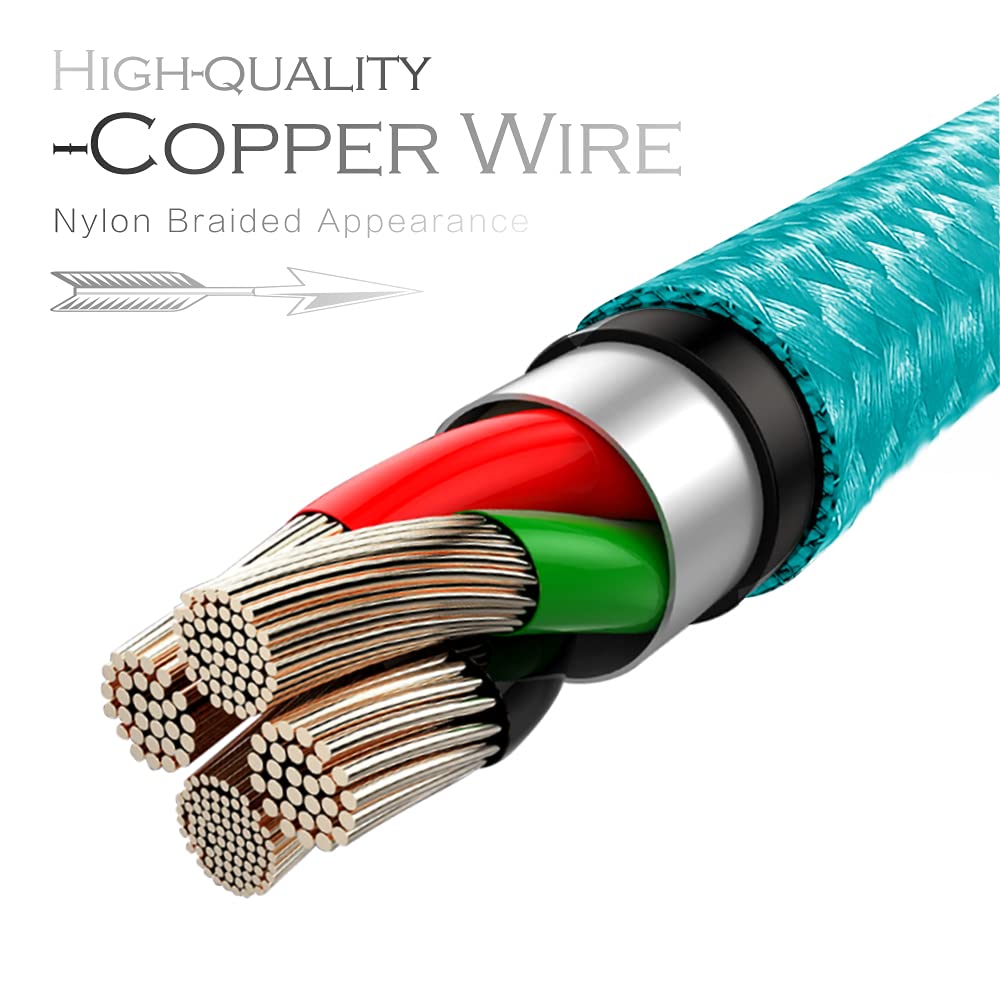 Shusel For Iphone Charger Cable Right Angle Lightning Cable 3Pack 90 Degree 6Ft Nylon Braid Charging Cord Fast Charging Compatib