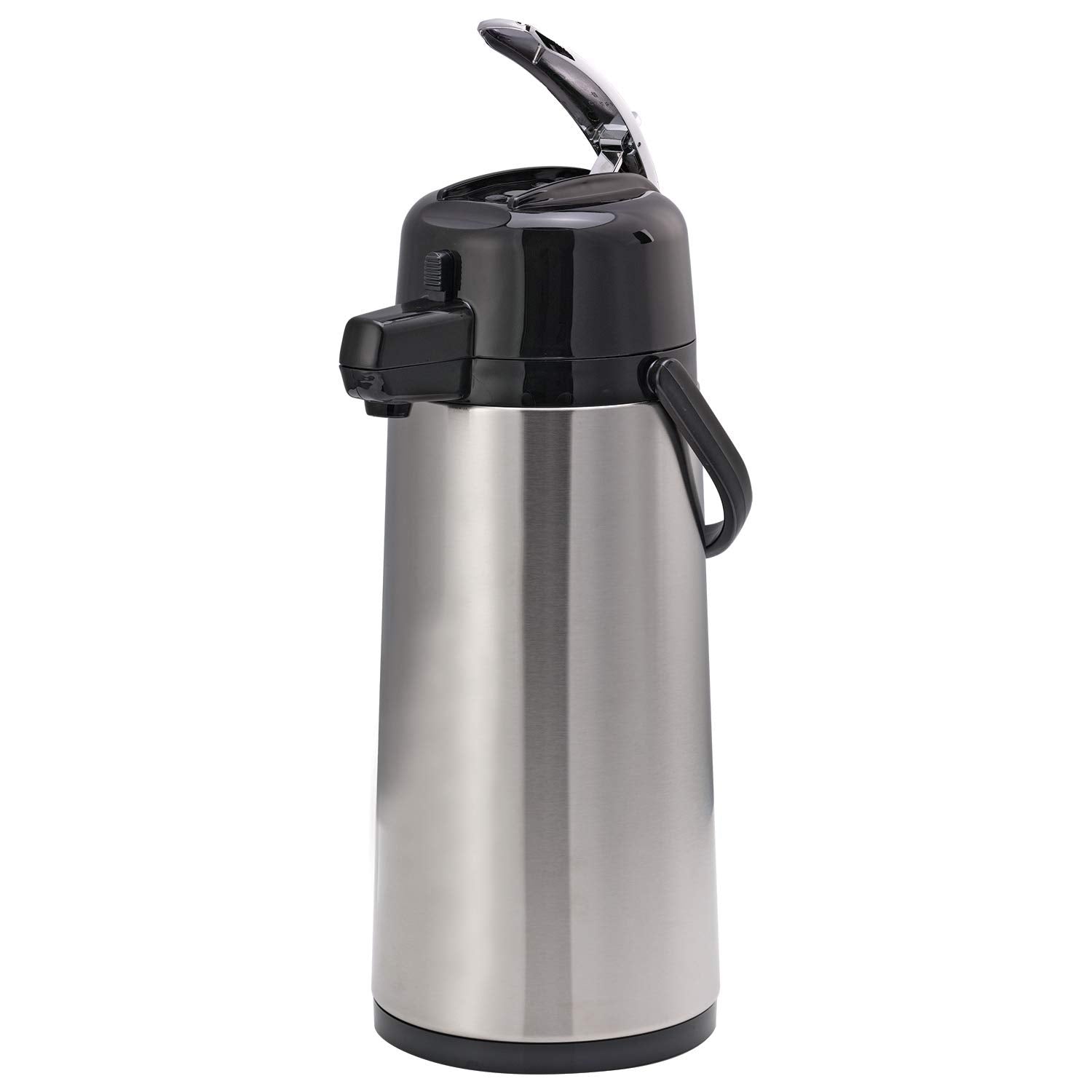 Service Ideas Ecal22S Eco Air Airpot With Lever Lid, Insulated Beverage Dispenser, Thermal Coffee Carafe, 2.2 Liter, Glass Vacuu