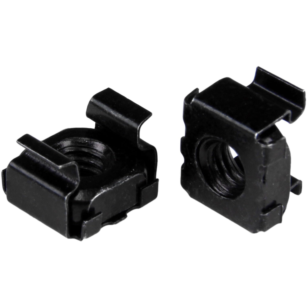 StarTech.com M5 Cage Nuts   100 Pack, Black   M5 Mounting Cage Nuts for Server Rack & Cabinet , TAA (CABCAGENUT2B)