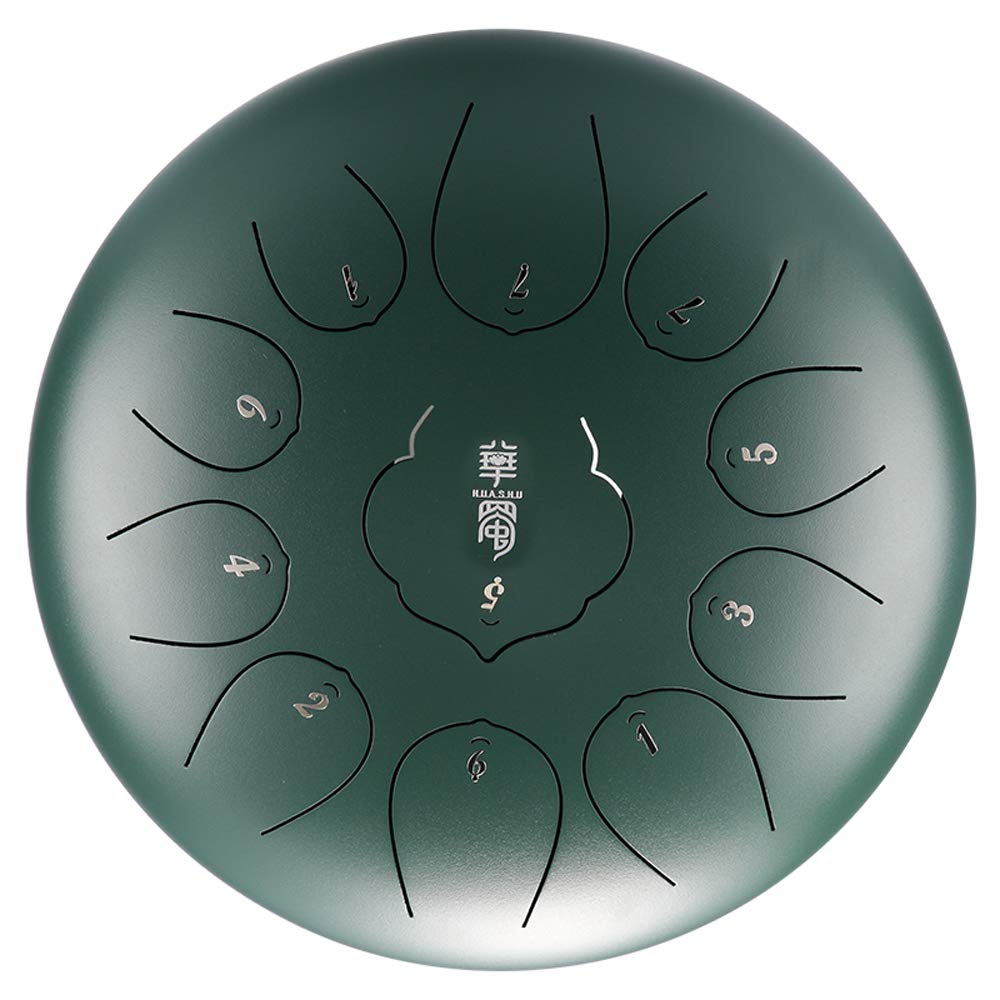 12 Inch 11Tone Steel Tongue Drum Mini Hand Pan Drums With Drumsticks Percussion Musical Instruments