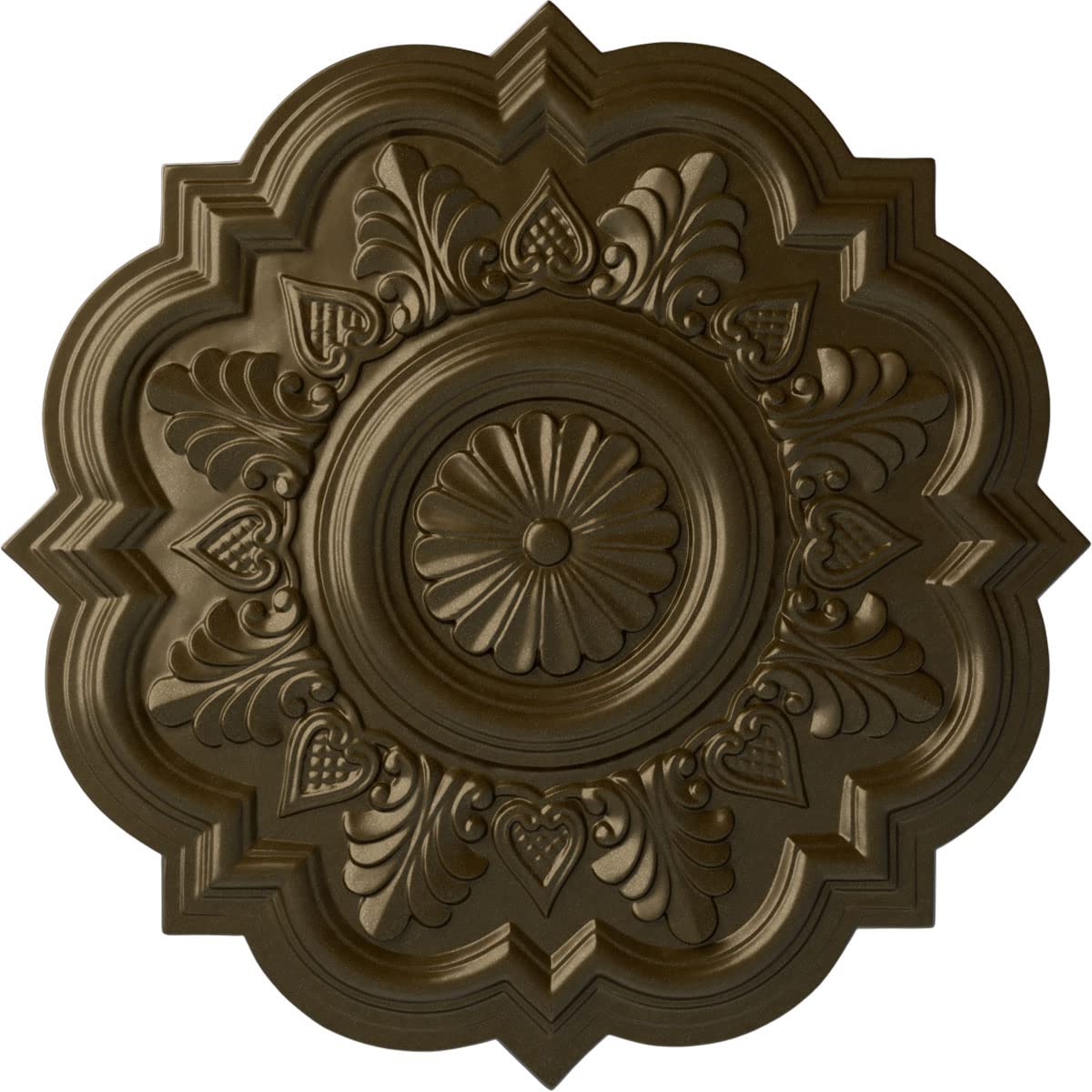 Ekena Millwork CM20DRBRS Deria Ceiling Medallion fits Canopies up to 6, Brass
