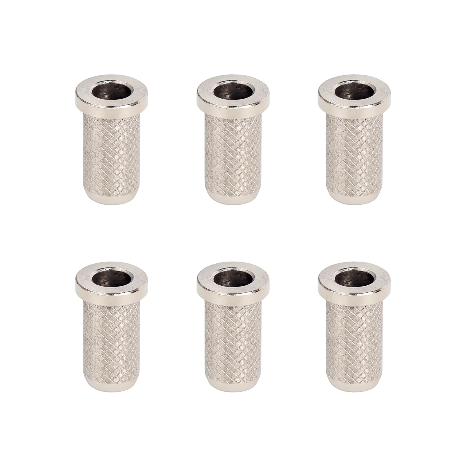 Banworks Guitar String Mounting Ferrules 4mm (5/32) String Through Body Ferrule for Electric Guitars Pack of 6 JT/CXK-03 Chrome
