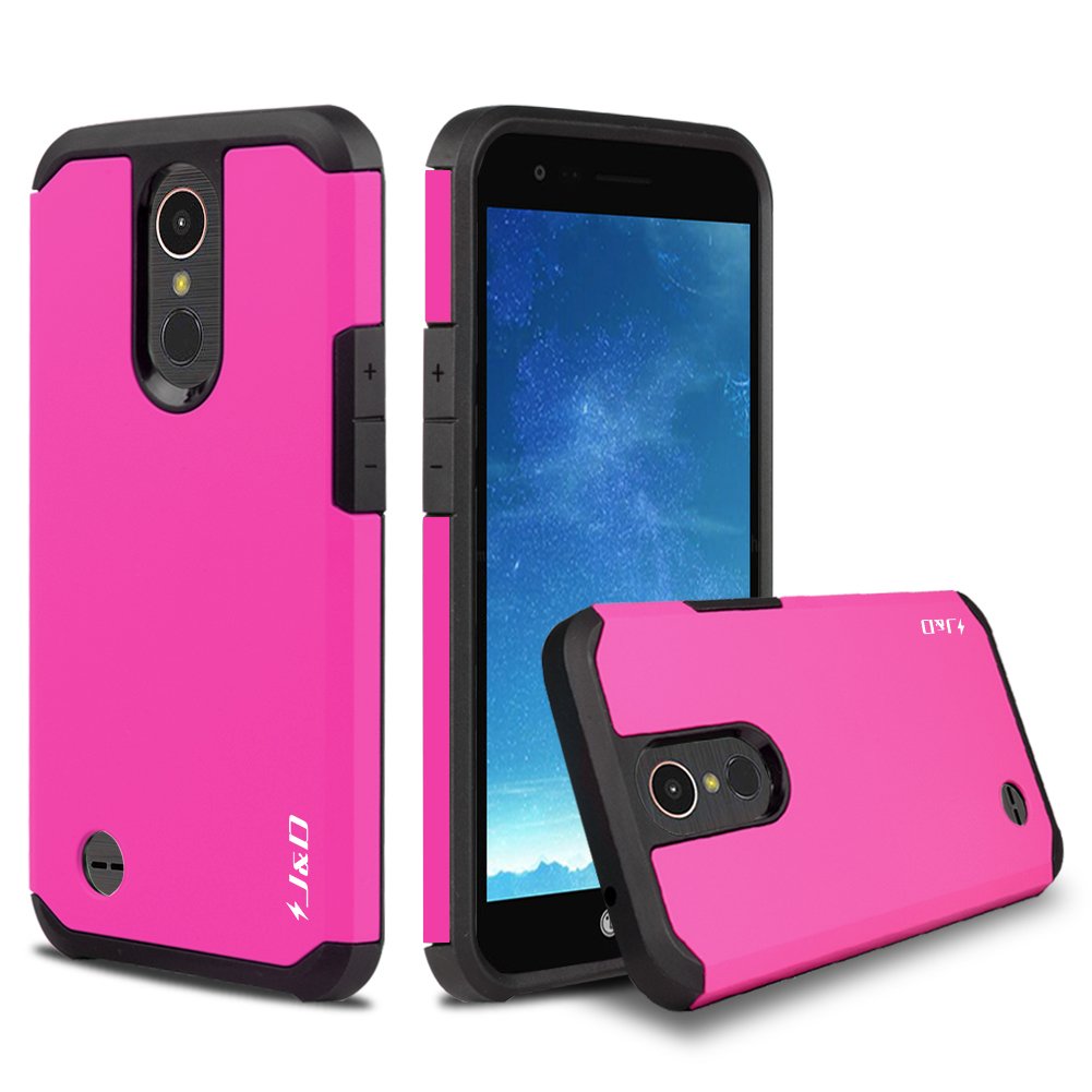 J&D Case Compatible For Lg K20 V/Lg K20 Plus/Lg Harmony/Lg K10 2017 / Lg V5 / Lg Grace Case, Heavy Duty Dual Layer Hybrid Shockp