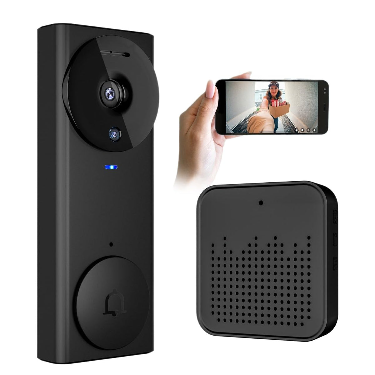 Smart Video Doorbell Wireless Doorbell Camera Ulooka Remote App Control With Night Vision Rechargeble Video Camera Free Cloud St