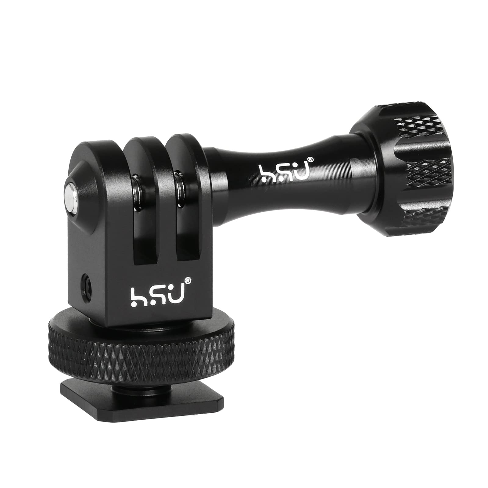 Hsu Aluminum Cold Shoe Mount Adapter, 1/4 20 Screw Hole Tripod Mount Adapter For Gopro Hero 13/12/11/10/9/8/7/6, Dji Osmo Action Akaso, Applicable For Tripod Selfie Stick Monopod And Dslr Camera Flash