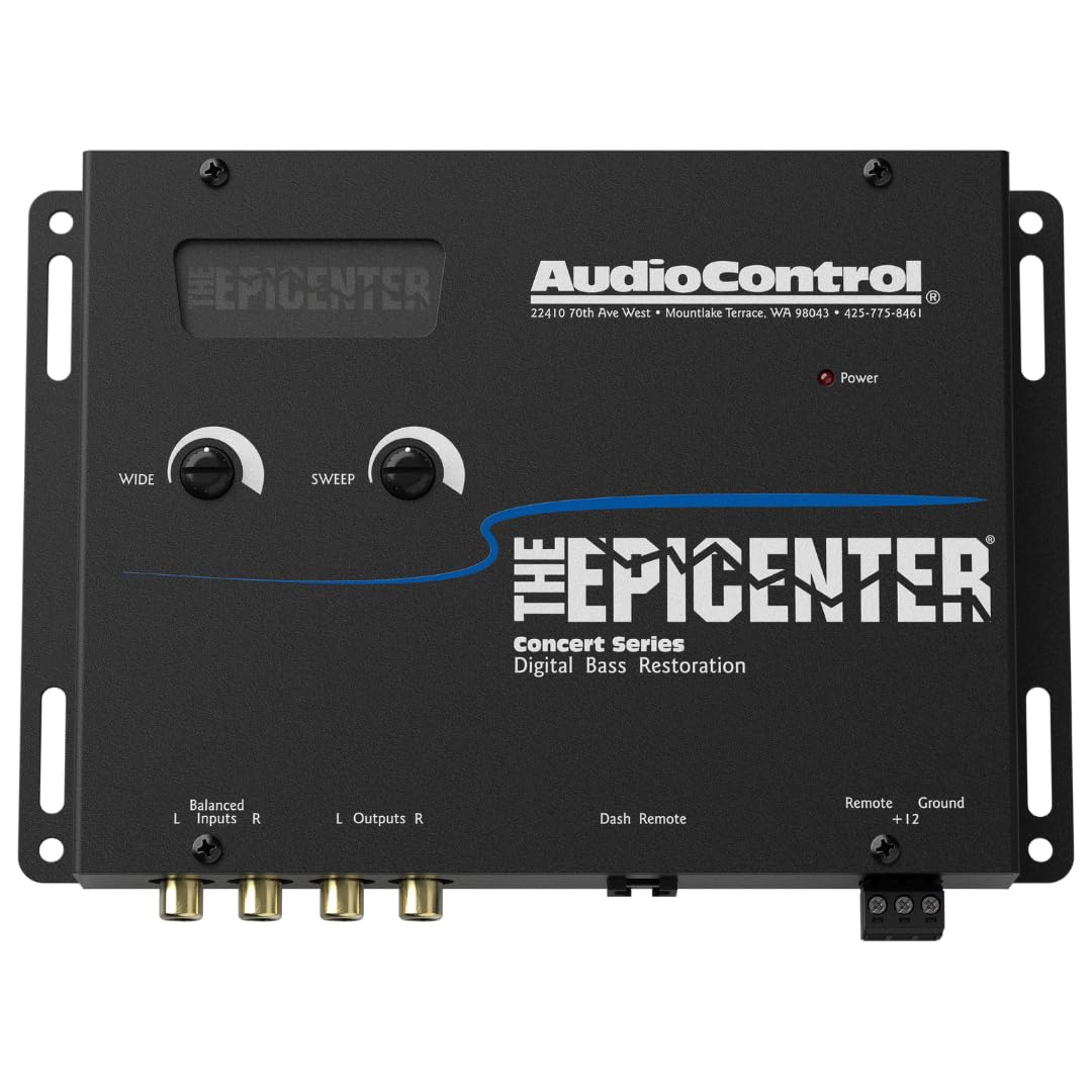 Audiocontrol Epicenter Digital Bass Restoration Control Processor, Car Audio Bass Booster Enhancer With Wired Remote Control (Black)