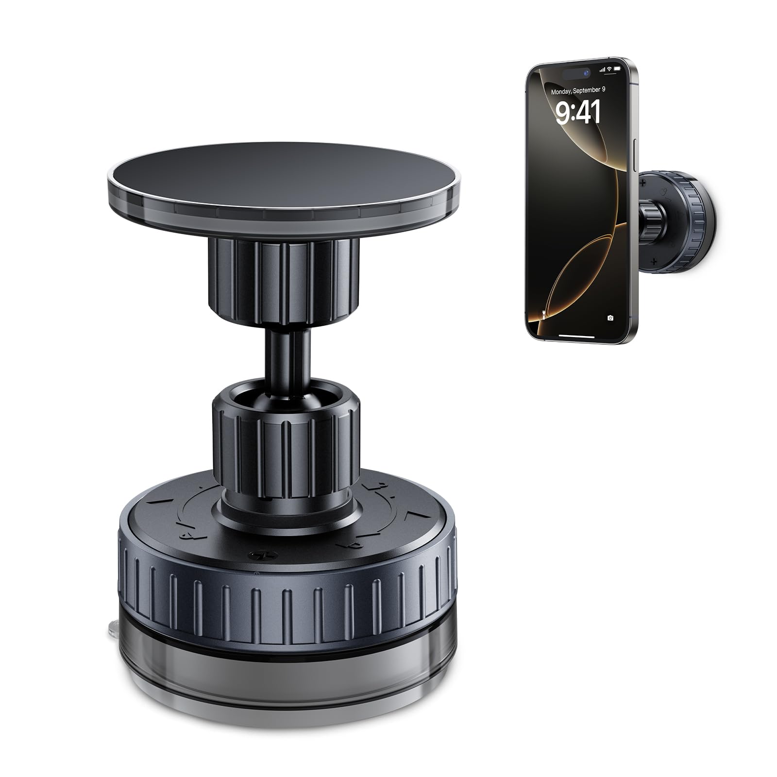 Nediea Vacuum Suction Cup Phone Mount,Hands-Free Magnetic Shower Cell Phone Holder,Adjustable Phone Suction Grip For Mirror/Smoo