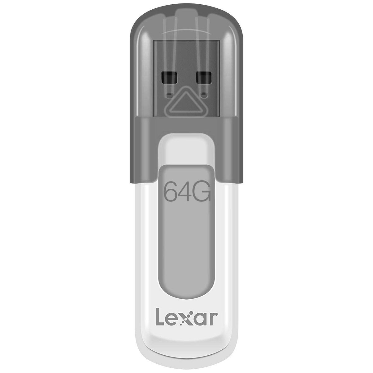 Lexar 64GB JumpDrive V100 USB 3.2 Gen 1 Flash Drive for Storage Expansion and Backup, Gray (LJDV100-64GABNL)