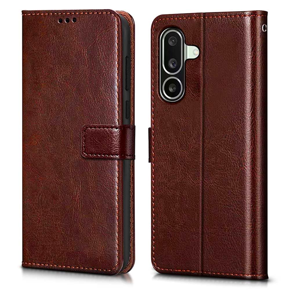 Wow Imagine Shock Proof Flip Cover Back Case Cover For Samsung Galaxy M36 5G | Samsung Galaxy F36 5G (Flexible | Leather Finish 