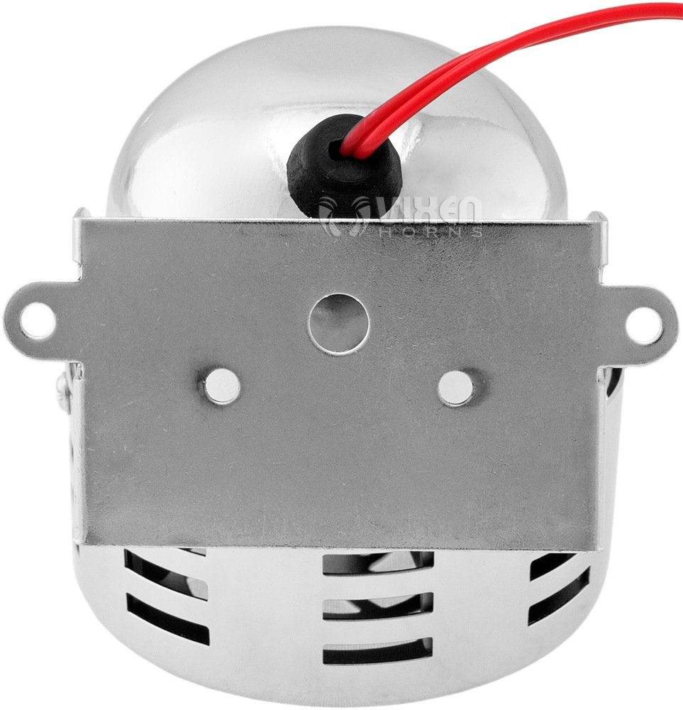 Vixen Horns Loud Electric Motor Driven Horn/Alarm/Siren (Air Raid) Small/Compact Chrome 12V Vxs 9060C