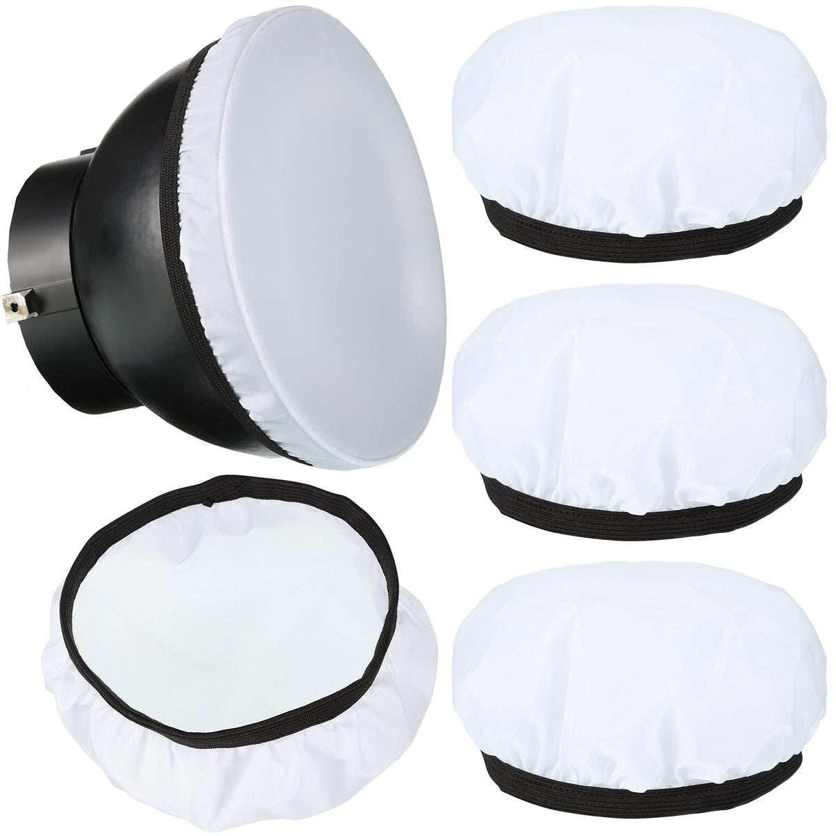 Honoson 4 Pieces Diffuser Lamp Sock Soft Diffuser Lamp Cover 7 Inches/ 18 Cm Standard Cloth Diffuser Light Sock Lampshade Reflec