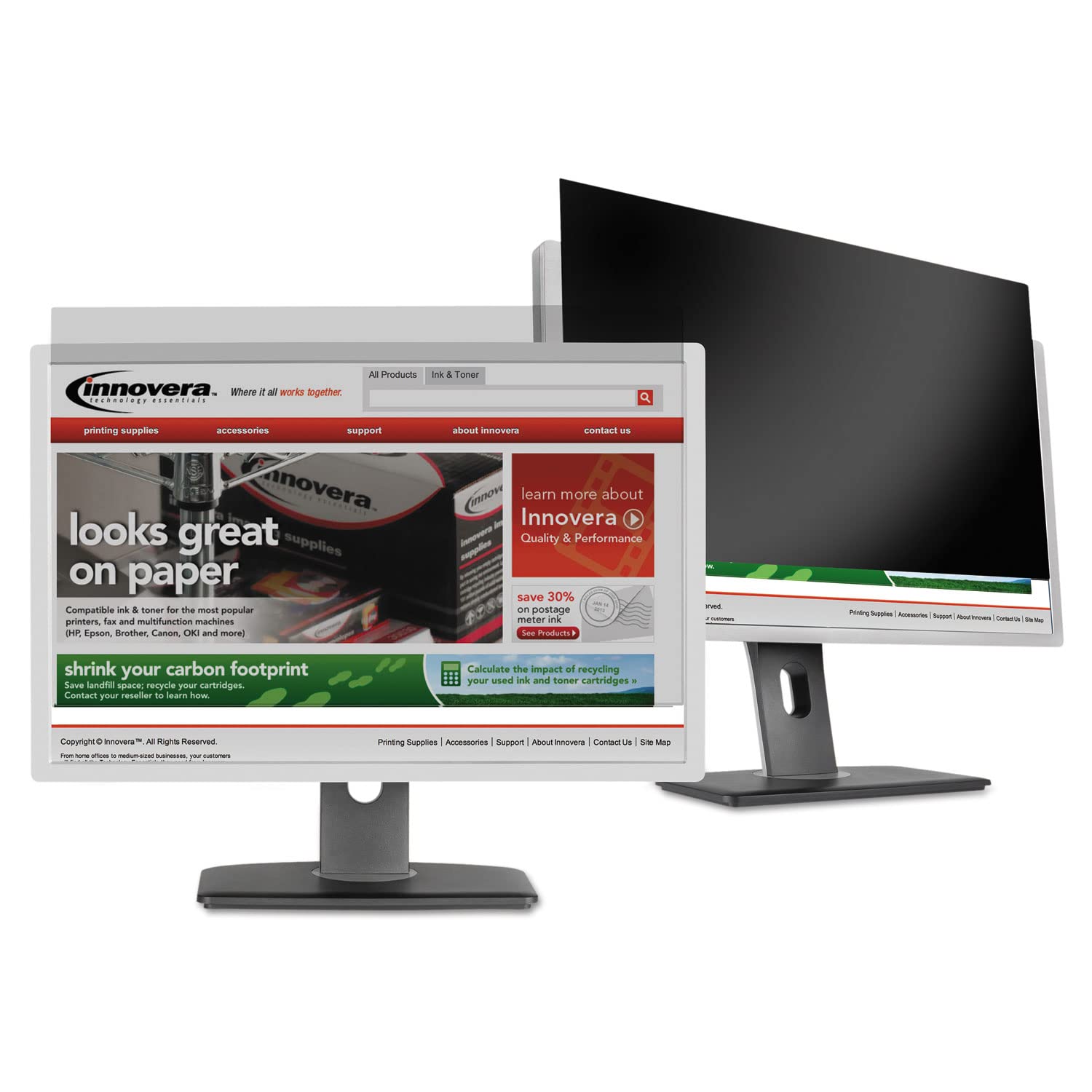 Innovera Ivrblf190W 16:10 Aspect Ratio Blackout Privacy Filter For 19 In. Widescreen Flat Panel Monitor