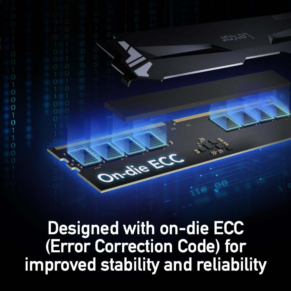 Lexar 32Gb (2X16Gb) Ares Rgb Ddr5 Ram 6000Mt/S Cl30 Desktop Memory   Amd Expo And Intel Xmp 3.0, Black (Ld5Bu016G R6000Gdla)