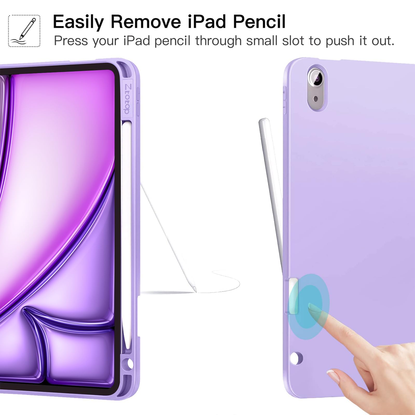 Ztotopcases For Ipad Air 6Th Generation 11 Inch Case M2 2024 & Ipad Air 5Th/4Th Gen 10.9 Inch 2022/2020 & Ipad Pro 11 2018 1St W