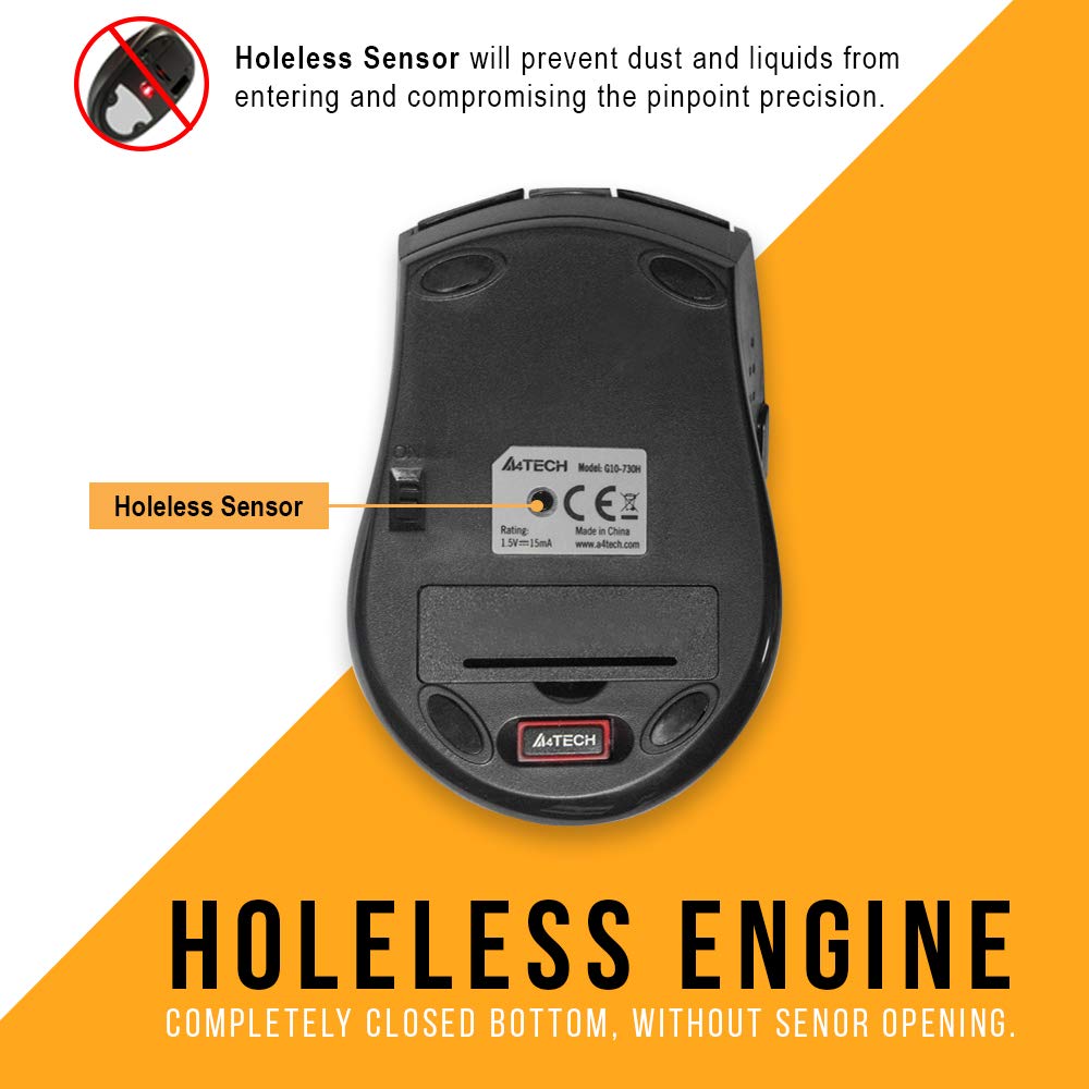 A4Tech Pinpoint Optic Wireless G10 Usb Multi Mode Series Mouse (G10-730H)