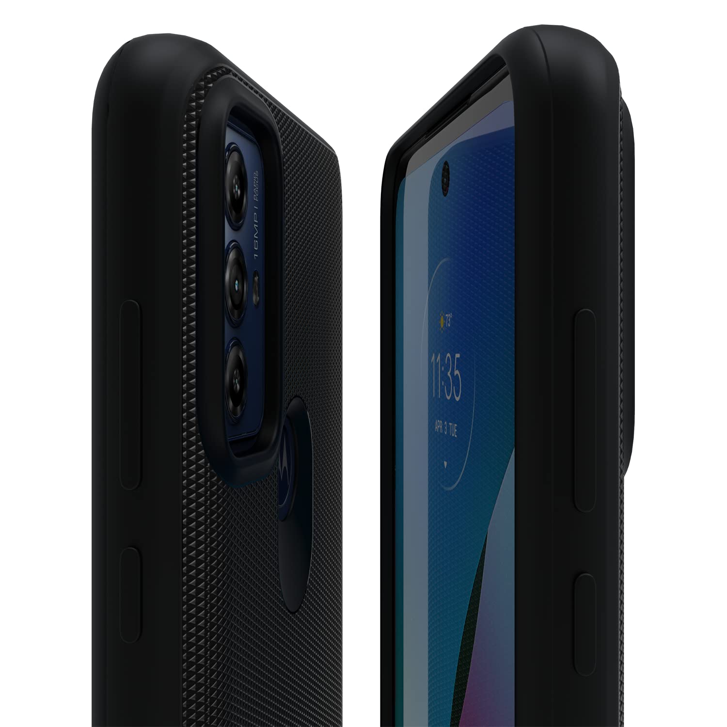 Motorola Moto G Play (2023) Textured Protective Case  Black   Precision Fit Shock Absorbing Cases For Enhanced Phone Grip, Style