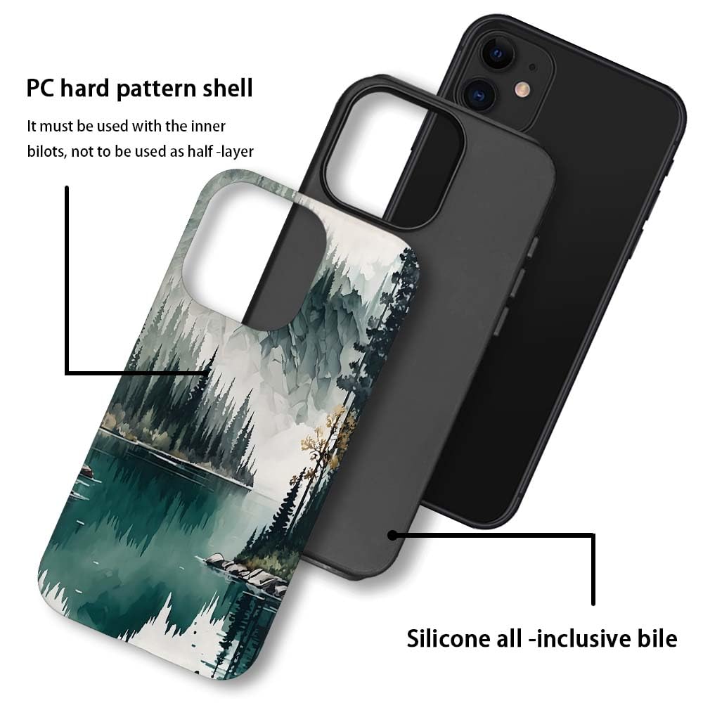 Seized Case Compatible With For Iphone 12,Mountain Forest Landscape Phone Case For Girl Women Boy Men,Durable Protection Case Fo