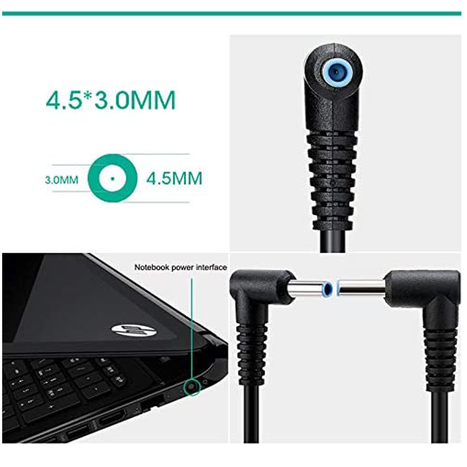 45W 19.5V 2.31A Laptop Charger Replacement For Hp Stream 11 13 14,Hp Pavilion X360, Hp Elitebook Folio, Hp Spectre X360, Hp Pavi