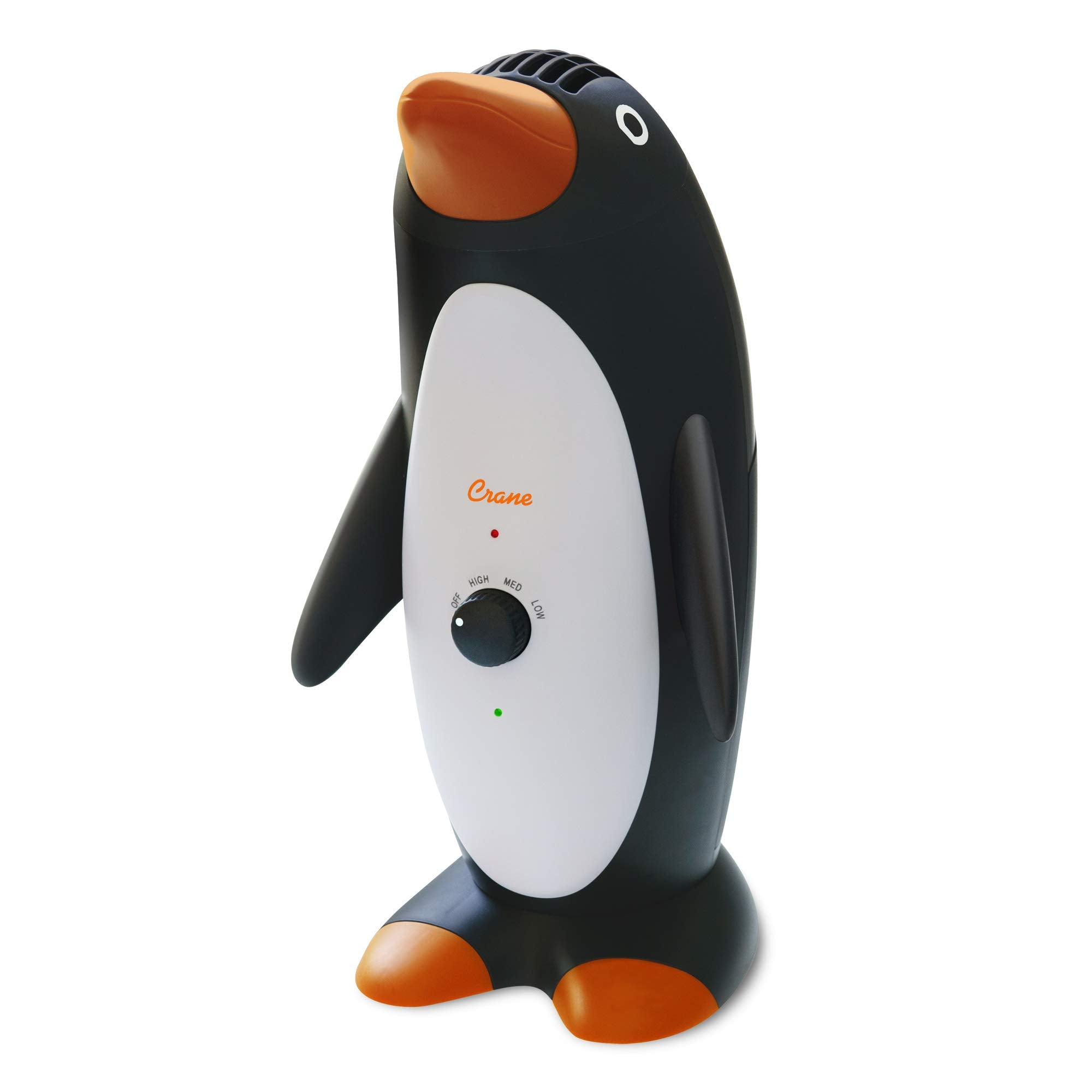 Crane Adorable Penguin Air Purifier With True Hepa Filter Ee 5065, Germicidal Uv Light, 150 Sq Feet Coverage, 3 Speed Control, W