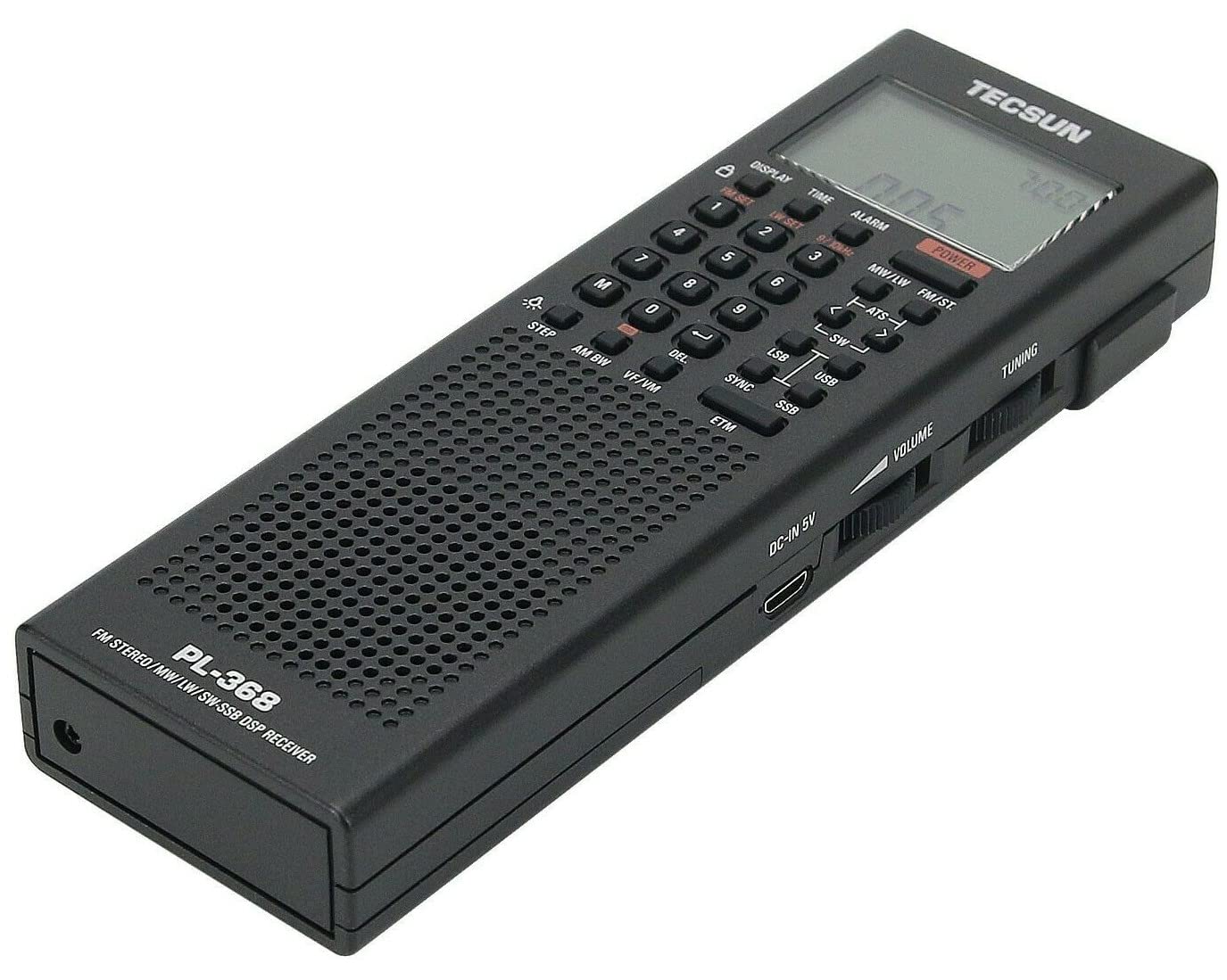 Tecsun Digital Pl368 Am/Fm/Lw/Sw Worldband Radio With Single Side Band Receiver (Black)