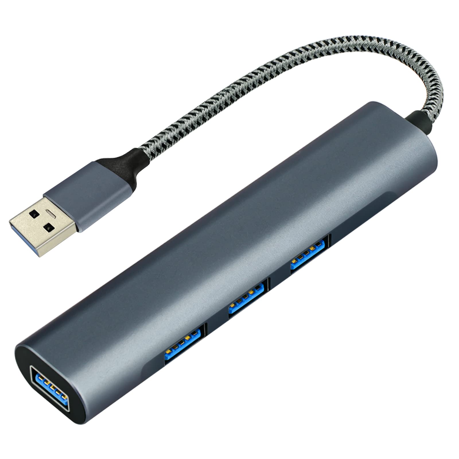 Henrety Usb Hub, 4 In 1 Ultra Slim Portable Data Hub Usb Splitter Usb 3.0 Expander For Laptop, Pc, Macbook, Mac Pro, Mac Mini, I