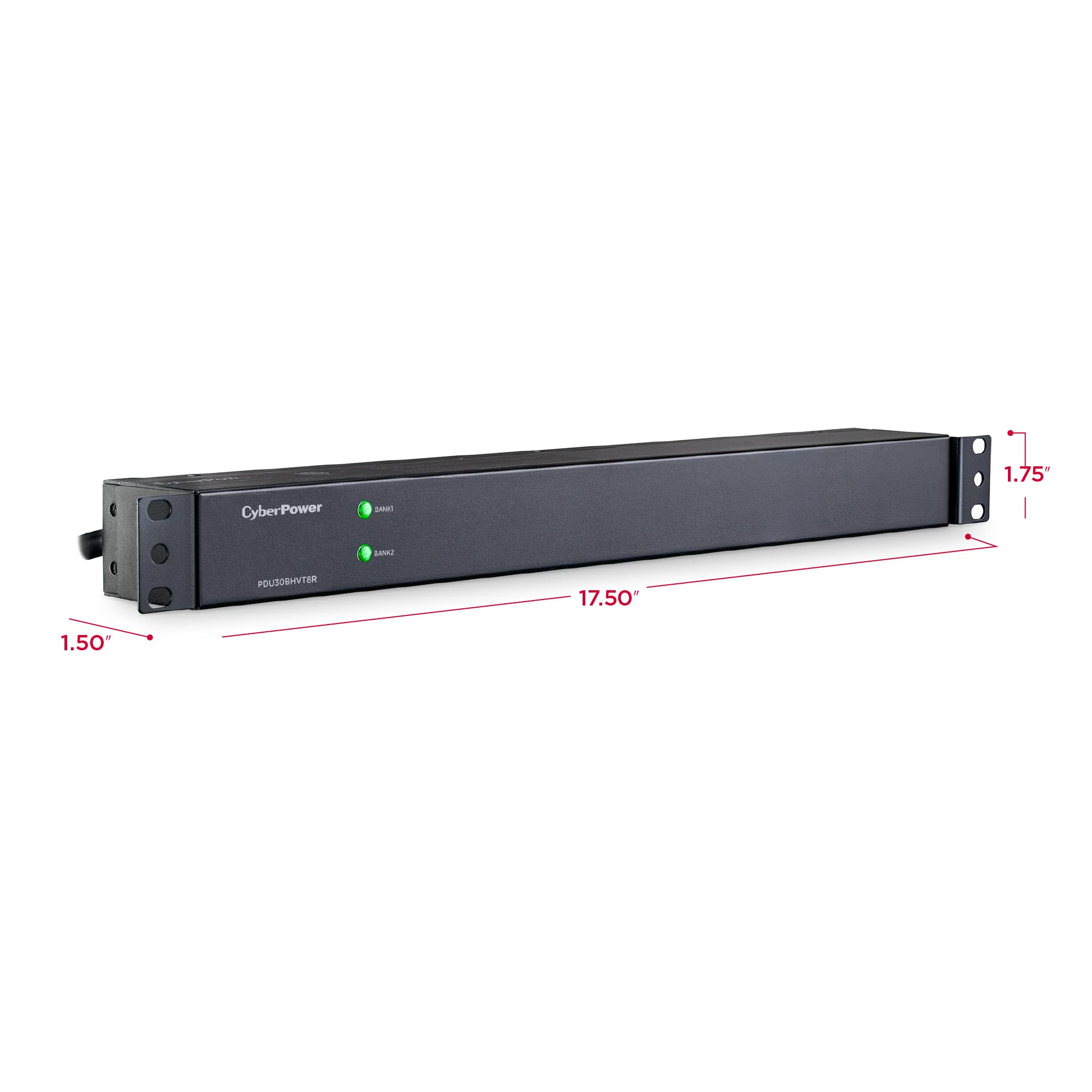 Cyberpower Pdu30Bhvt8R Basic Pdu, 208 230V/30A, 8 Outlets, 1U Rackmount