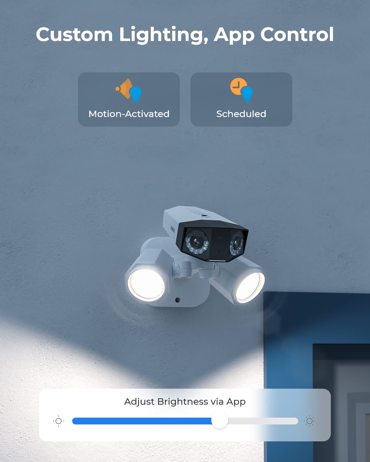 Reolink 4K Floodlight Camera For Poe Security Camera System, Ip Outdoor Camera In 180 Degree Ultra Wide Angle, Human/Vehicle/Pet Alerts, 1800 Lumen Floodlights, Two Way Talk