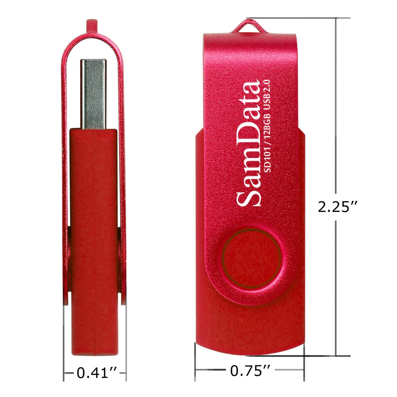 Samdata 128Gb Usb Flash Drives 1 Pack 128Gb Thumb Drives Memory Stick Jump Drive With Led Light For Storage And Backup (1 Pack Red)