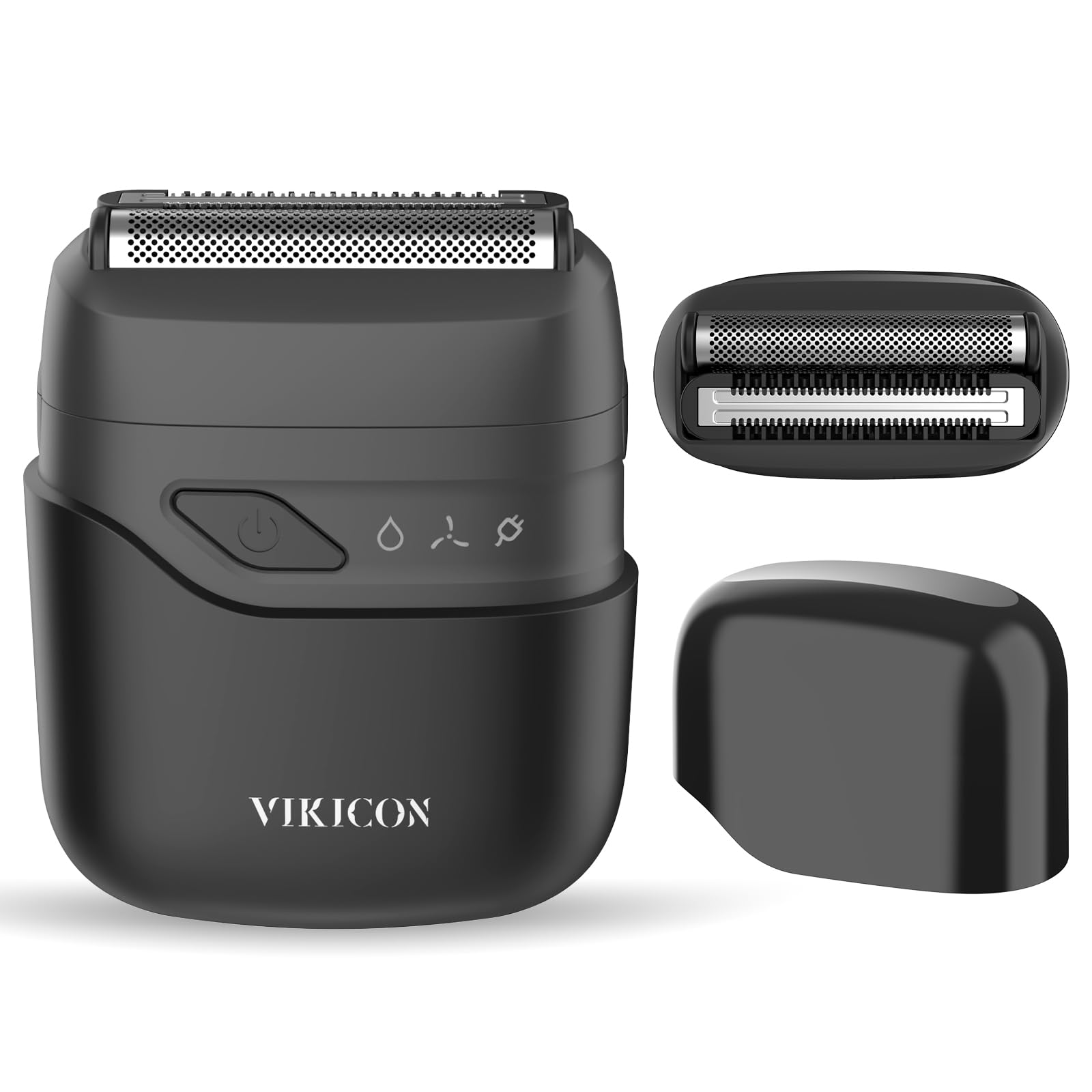 Vikicon Foil Shavers For Men, Mini Electric Razor For Men Face, Portable Compact Travel Shaver W/Dual Floating Foil & Comb Blade