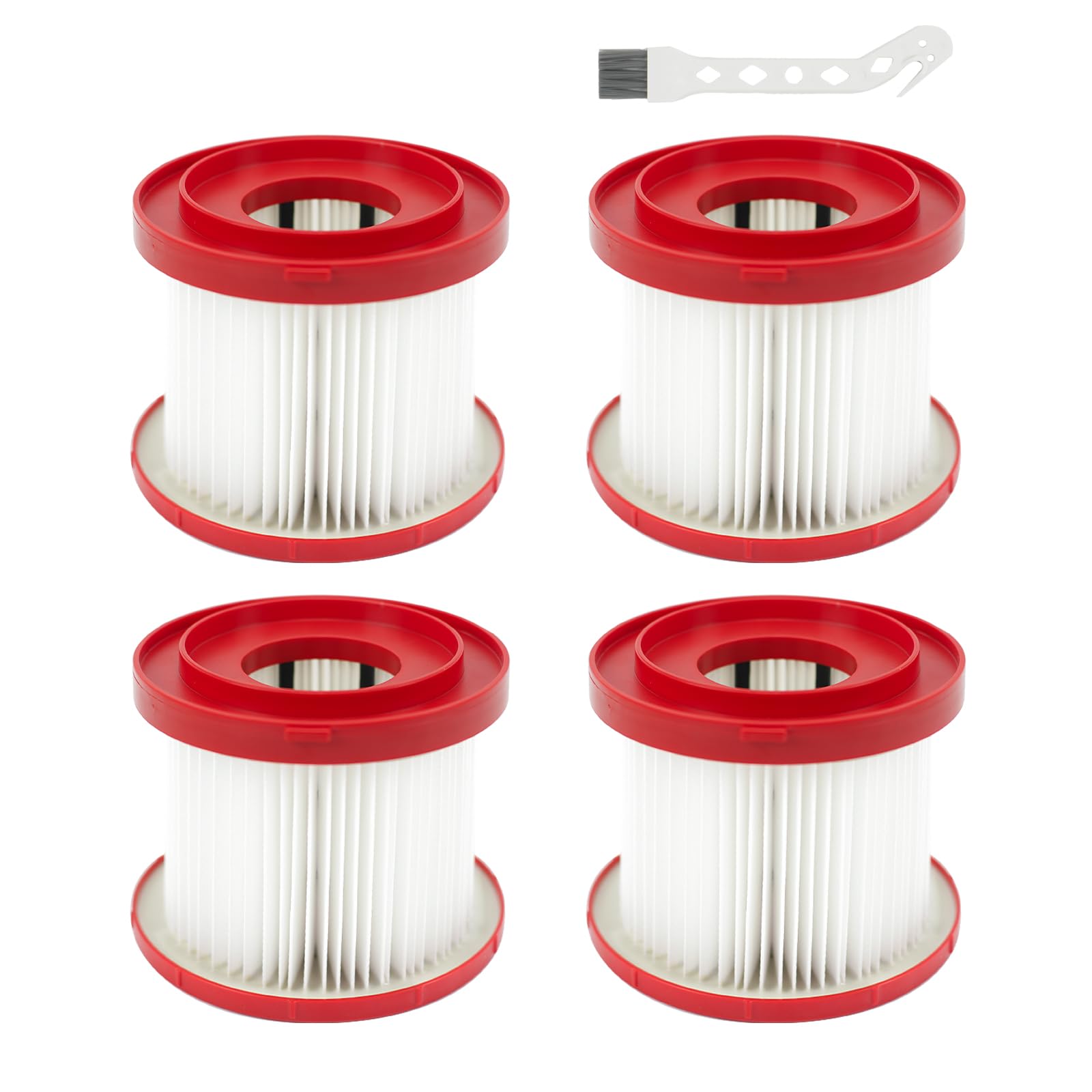 49 90 1900 Replacement Hepa Filter Compatible With Milwaukee Shop Vac Filter,M18 Vacuum Filter,0880 20,0780 20,4 Pack
