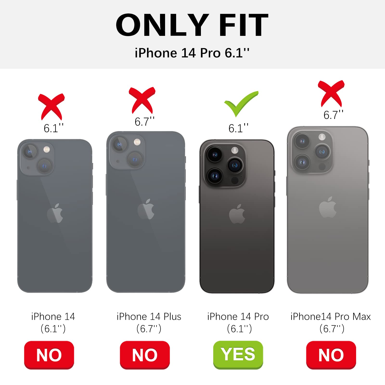 Bentoben For Iphone 14 Pro Case, Iphone 14 Pro Phone Case, Slim Fit 360 Ring Holder Shockproof Kickstand Magnetic Car Mount Supp