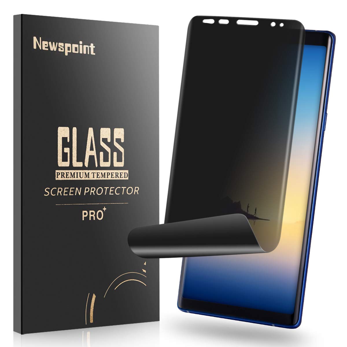 Newspoint Galaxy Note 8 Privacy Screen Protector, Anti Spy Case Friendly Support In Screen Unlock Flexible Tpu Film, Anti Scratc
