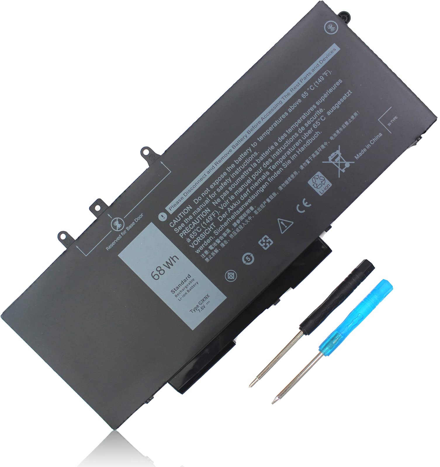 Gjknx 7.6V 68Wh Battery Replacement For Dell Latitude 5480 5580 5490 5491 5580 5590 5591 5280 5288 5488 5491 5495 E5480 E5580 E5