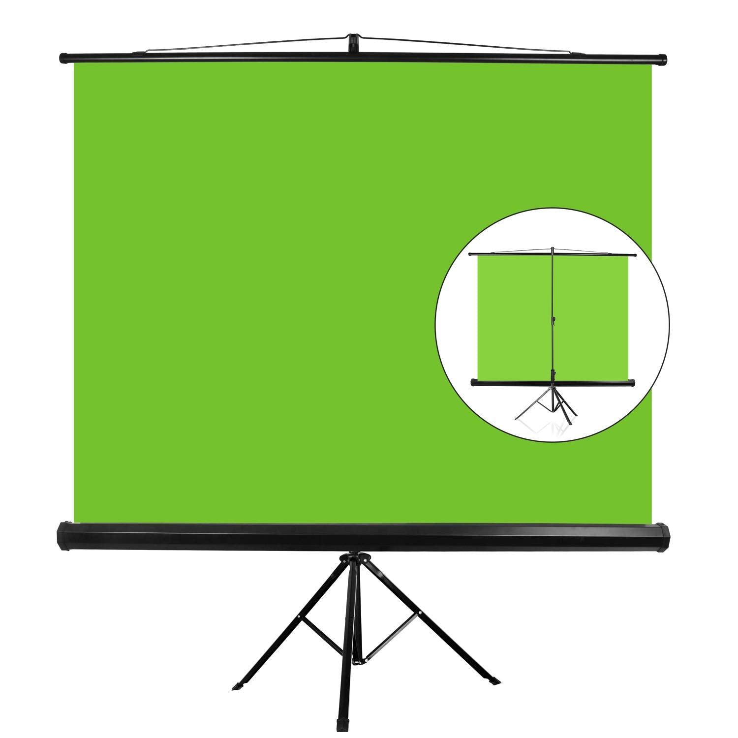 Emart 107'' Green Screen Stand, Professional Chromakey Background With Auto Locking Frame, Collapsible Portable Screen With Adju
