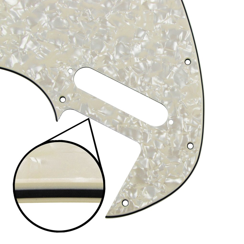 Fleor 4Ply Aged Pearl Tl Pickguard Guitar Pick Guard Plate With Screws Fit 69 Tl Thinline Re-Issue Guitar Part