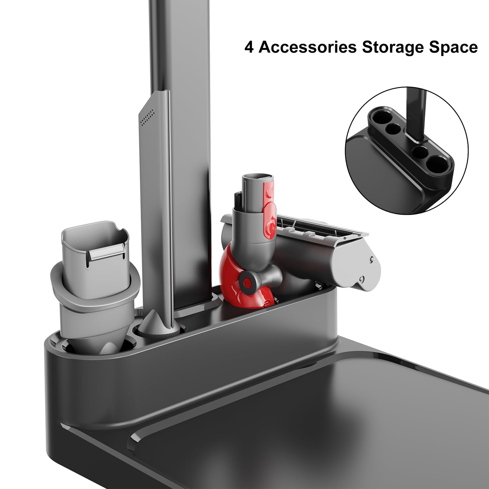 Foho Vacuum Stand Dock for Dyson V7 V8 V10 V11 V12 V15 - Black Storage Bracket Compatible with Central Vacuum Installations