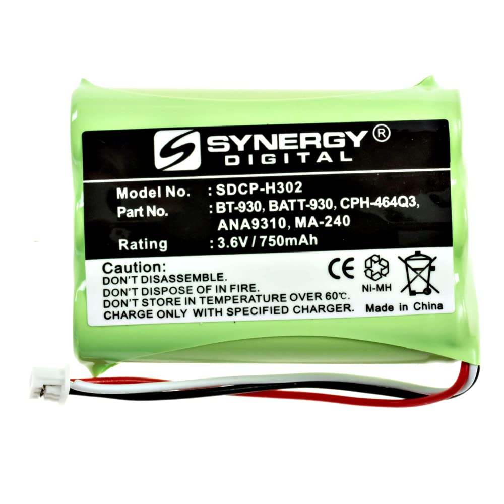 Sdcp H302   Ni Mh, 3.6 Volt, 750 Mah, Ultra Hi Capacity Battery   Replacement Battery For Uniden Bt 930 Cordless Phone Battery