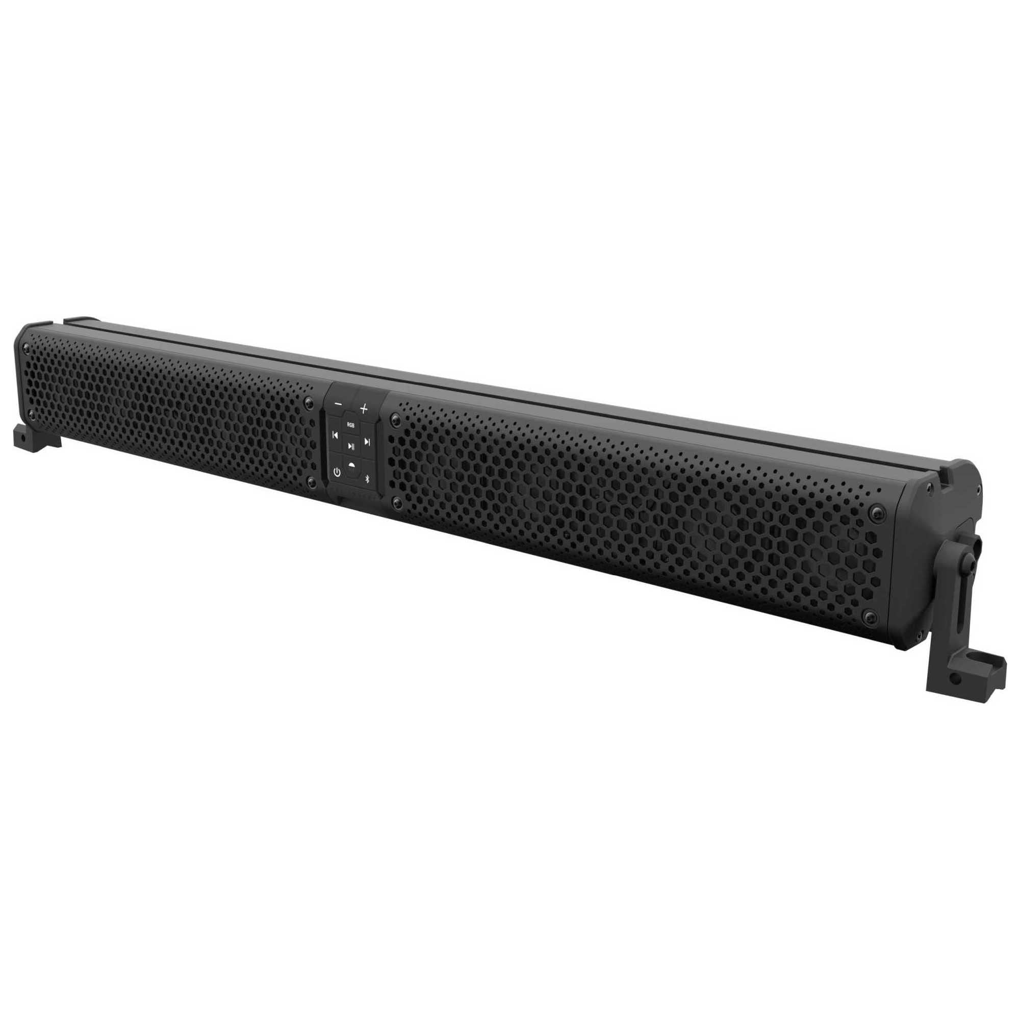 Wet Sounds Stealth Xt 12-B - All-In-One Ip67 Weatherproof 300-Watt Amplified Bluetooth 12-Speaker Soundbar With Remote - Black