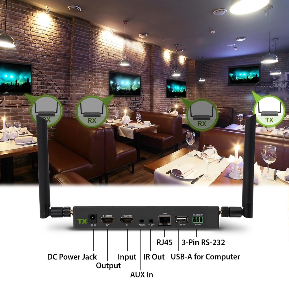 Iogear Long Range Wireless 4K Hdmi Transmitter Only - 600Ft Line-Of-Sight, Ir Support, 4K 30Hz, Hdmi, Plug-N-Play (Gwlrsskit4Ktx