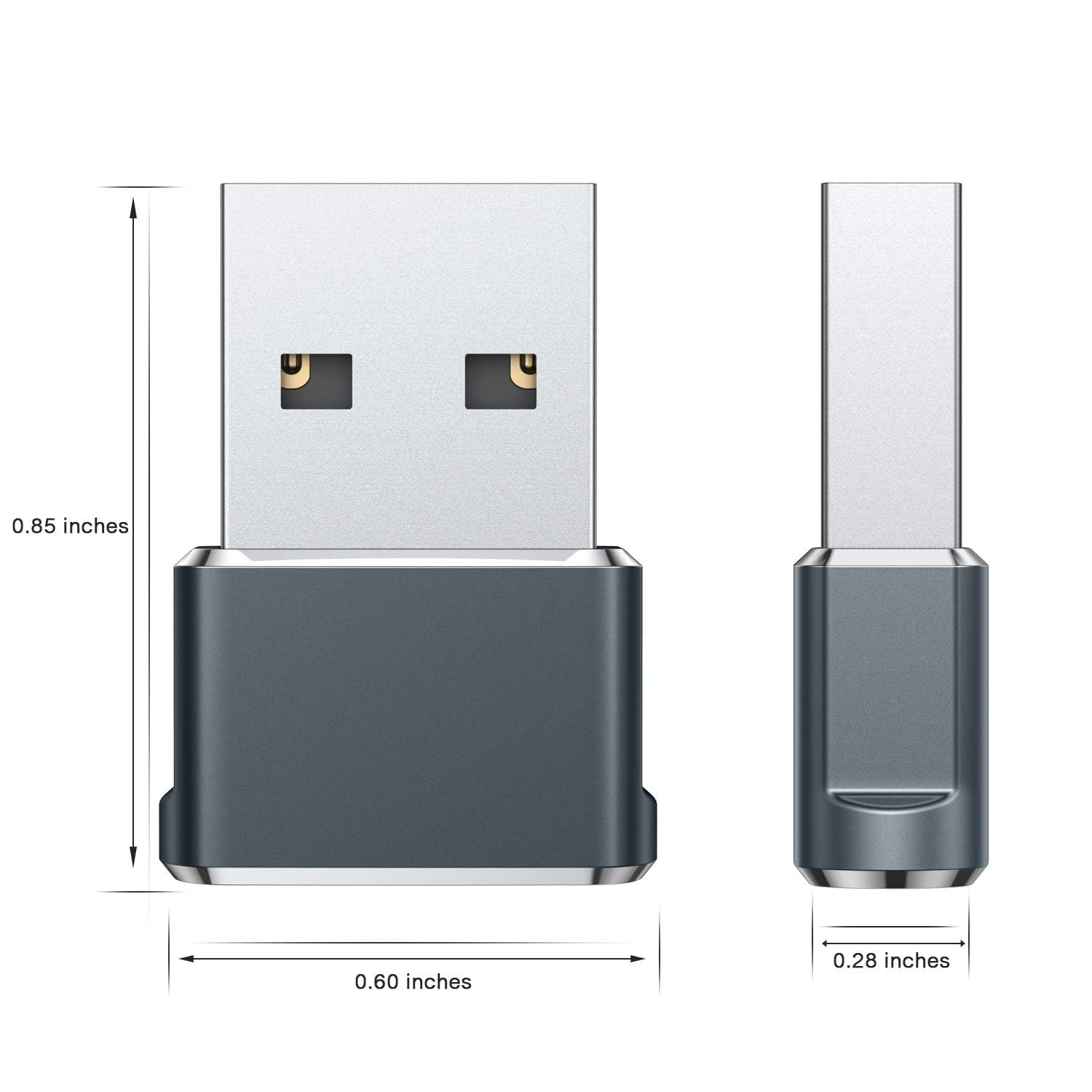 Basesailor USB to USB C Adapter,iPhone 16 16e 15 Pro Max Charger Adapter 3Pack,USBC Female to USB A Male,Type C OTG Converter for Apple Watch iWatch 10 9 SE,AirPod,iPad Mini Air,Samsung Galaxy S25 S24