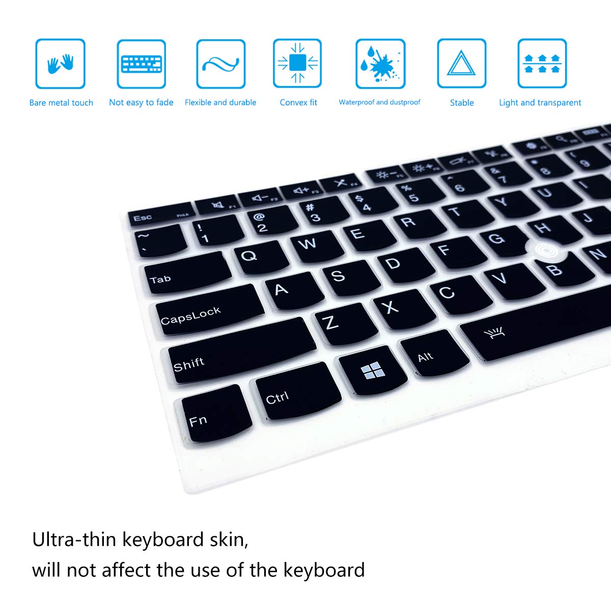 2Pcs Keyboard Cover For 13.3'' Lenovo Thinkpad L13 X13, Thinkpad L13 Yoga, Thinkpad X13/X13 Yoga Gen 3/2/1 Thinkpad X380 X390 X3